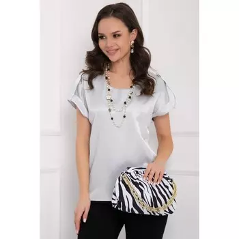 Блузка «Милисия лайт грей», размер 48