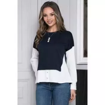 Блузка «Одио блу вайт», размер 54