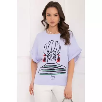 Блузка «Оджани лайт блу», размер 48