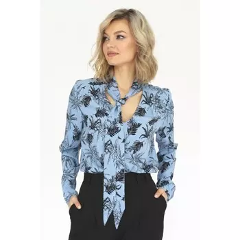 Блузка с галстуком-бантом, размер 42