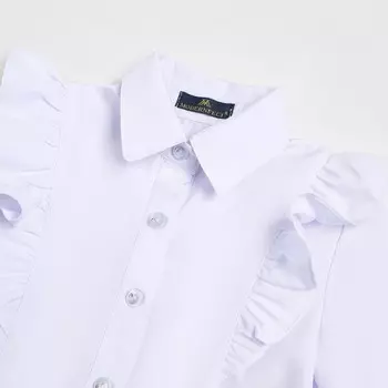 Блузка школьная для девочек, цвет белый, рост 146 см