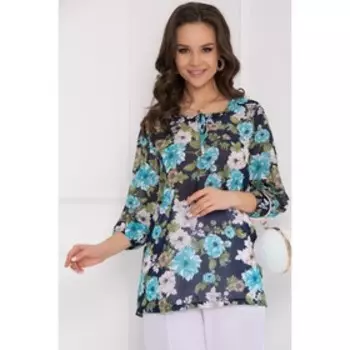 Блузка «Солчини блу фловерс», размер 52