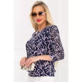 Блузка «Тавьяно дарк блу», размер 56