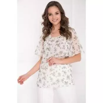 Блузка женская «Битти фловерс», размер 48