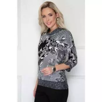 Блузка женская «Чампино блэк вайт», размер 48