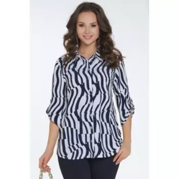 Блузка женская «Лентини вайт блу», размер 48