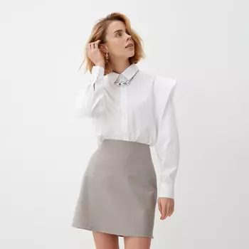 Рубашка женская MINAKU: Casual Collection, размер 52, белый