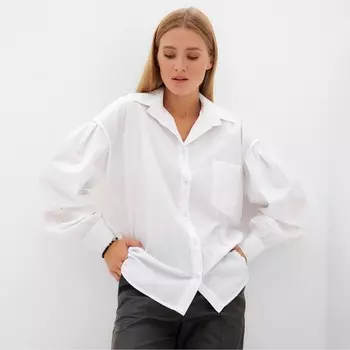 Рубашка женская MINAKU: Casual Collection, размер 52, белый