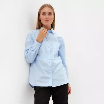 Рубашка женская MINAKU: Casual Collection, размер 42, голубой