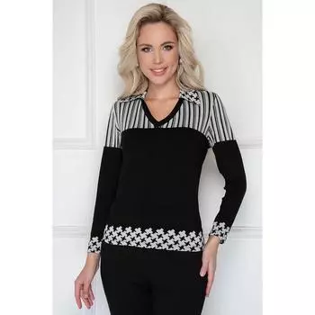 Блузка женская «Монтоне блэк вайт», размер 48