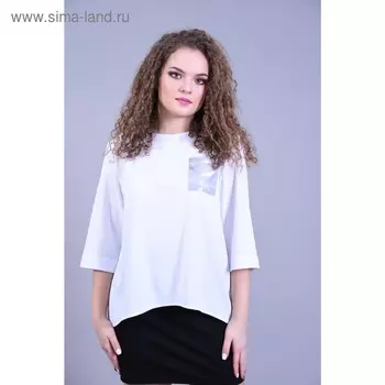 Блузка женская, размер 44, цвет белый