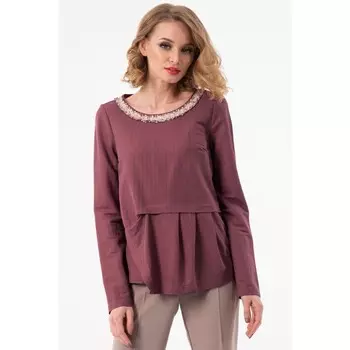 Блузка женская, размер 46, цвет бордовый