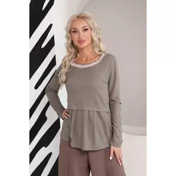 Блузка женская, размер 46, цвет хаки