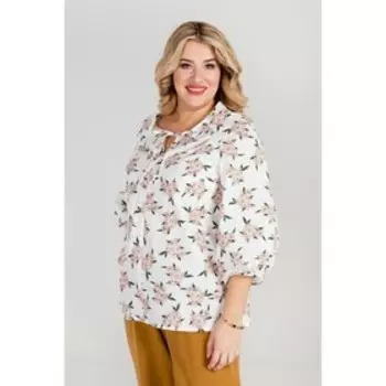 Блузка женская, размер 52, цвет белый