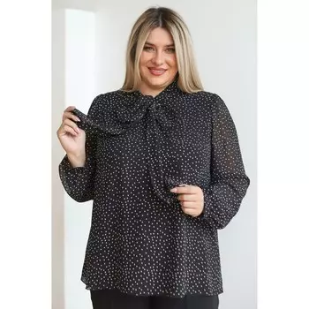 Блузка женская, размер 52, цвет чёрный