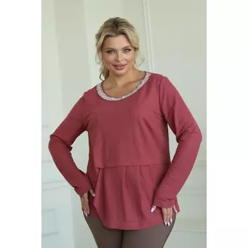 Блузка женская, размер 54, цвет бордовый