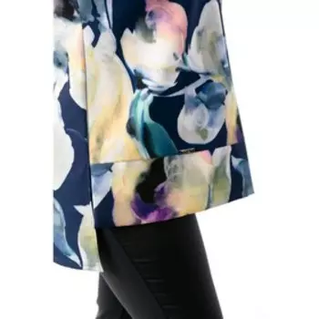 Блузка женская, размер 54, цвет синий, бежевый