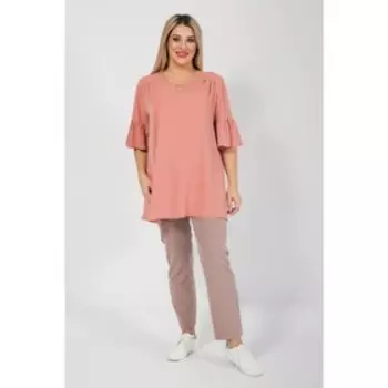 Блузка женская, размер 58, цвет пудровый