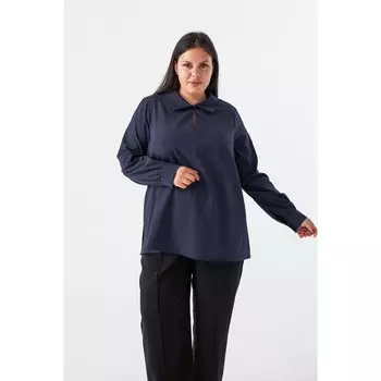 Блузка женская, размер 58, цвет синий