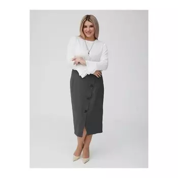 Блузка женская, размер 60, цвет белый