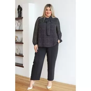 Блузка женская, размер 60, цвет чёрный