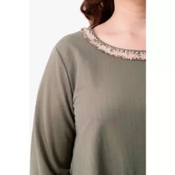 Блузка женская, размер 60, цвет хаки