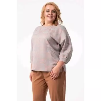 Блузка женская, размер 60, цвет персиковый