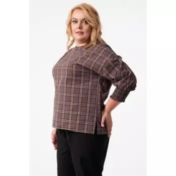 Блузка женская, размер 60, цвет серый