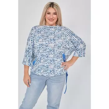 Блузка женская, размер 72, цвет синий