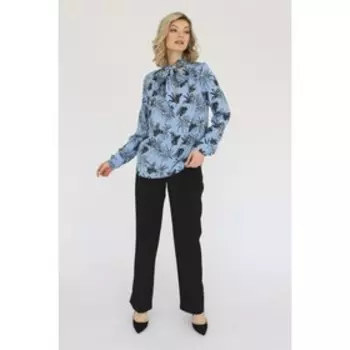 Блузка женская с галстуком-бантом, размер 54