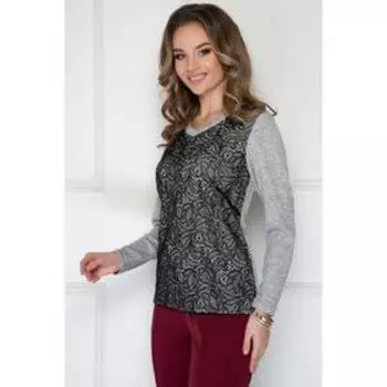 Блузка женская «Сибари блэк грэй», размер 56