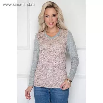 Блузка женская «Сибари грэй пинк», размер 52