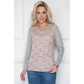 Блузка женская «Сибари грэй пинк», размер 56