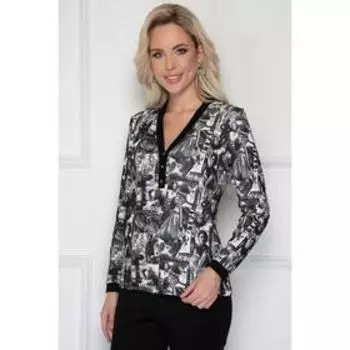 Блузка женская «Вальтурини блэк грэй», размер 50