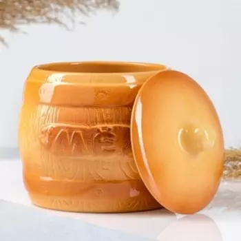 Бочонок для мёда Борисовская керамика «Классика», 1.2 л, бежевый