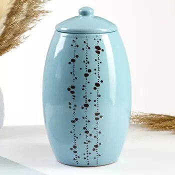 Бочонок «Псковский», 2,8 л, 26,616 см, керамика, голубой