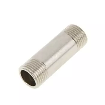 Бочонок Valtec, 1/2" х 60 мм, наружная резьба, никелированная латунь