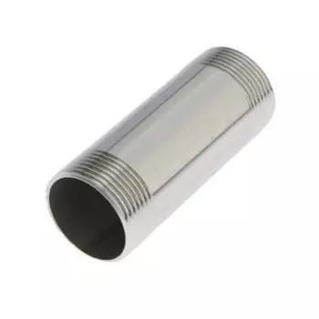 Бочонок ZEIN, 1 1/4", длина 100 мм, наружная резьба, нержавеющая сталь, фасовка 2 шт.