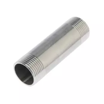 Бочонок ZEIN, 1", длина 100 мм, наружная резьба, нержавеющая сталь, фасовка 50 шт.