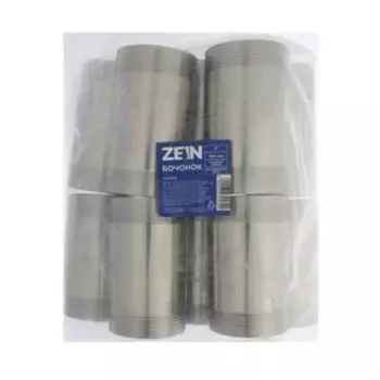 Бочонок ZEIN, 2", длина 100 мм, наружная резьба, нержавеющая сталь, фасовка 2 шт.