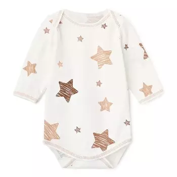 Боди Bloom Baby Звездочки с дл. рукавом, р. 74 см, молочный