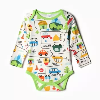 Боди детский, цвет белый/дорога, рост 80 см