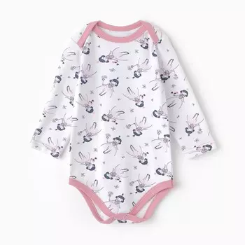 Боди детское «Принцессы», рост 80 см, белое