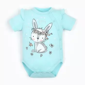 Боди детский, цвет мятный, рост 74 см