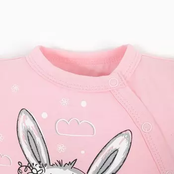 Боди детский, цвет розовый, рост 62 см