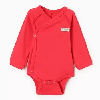 Боди детское MINAKU, рост 56-62 см, красное