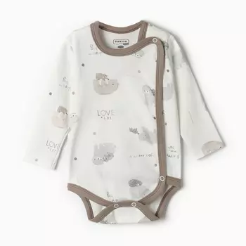 Боди детское, цвет белый/мишки, рост 62 см