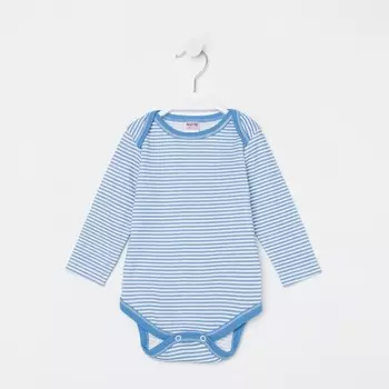 Боди детское, цвет белый/полоска, рост 74 см