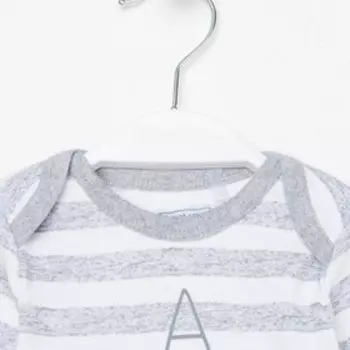 Боди детское, цвет белый/полоска, рост 80 см