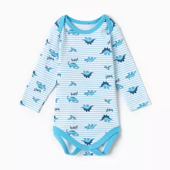 Боди детское, цвет белый, рост 68 (3-6 мес)